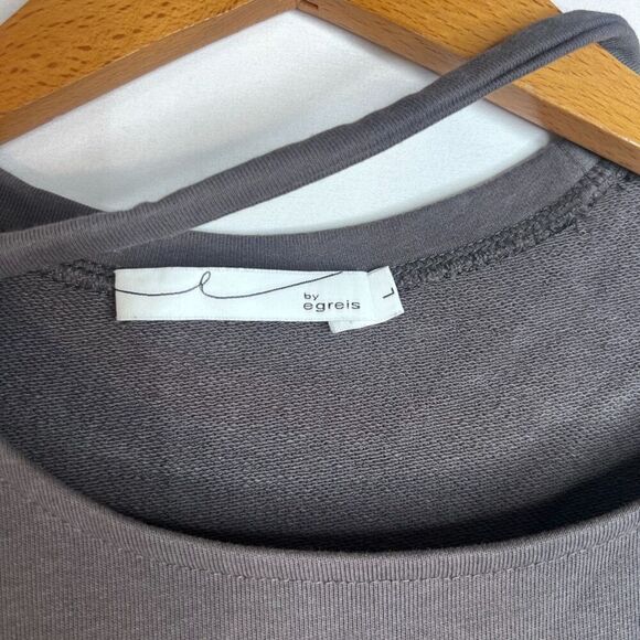 By Egreis Gray Sleeveless Sandrea Cut Out Shoulder Shift Dress Size Large - Picture 4 of 7